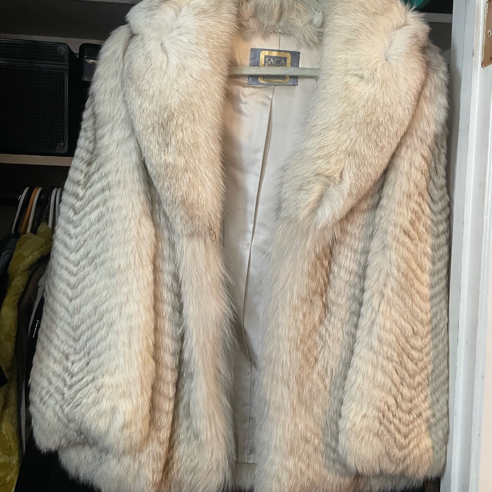 Women's Cream Fur Coat